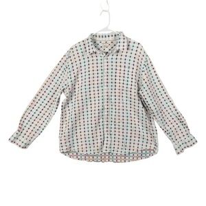 Carbon2Cobalt‎ Gauzy Art Button Shirt Colorful Beach Resort Long Sleeve Mens XL